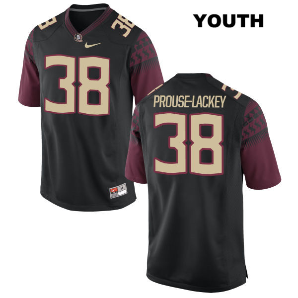 Youth NCAA Nike Florida State Seminoles #38 Izaiah Prouse-Lackey College Black Stitched Authentic Football Jersey LGG2669PF